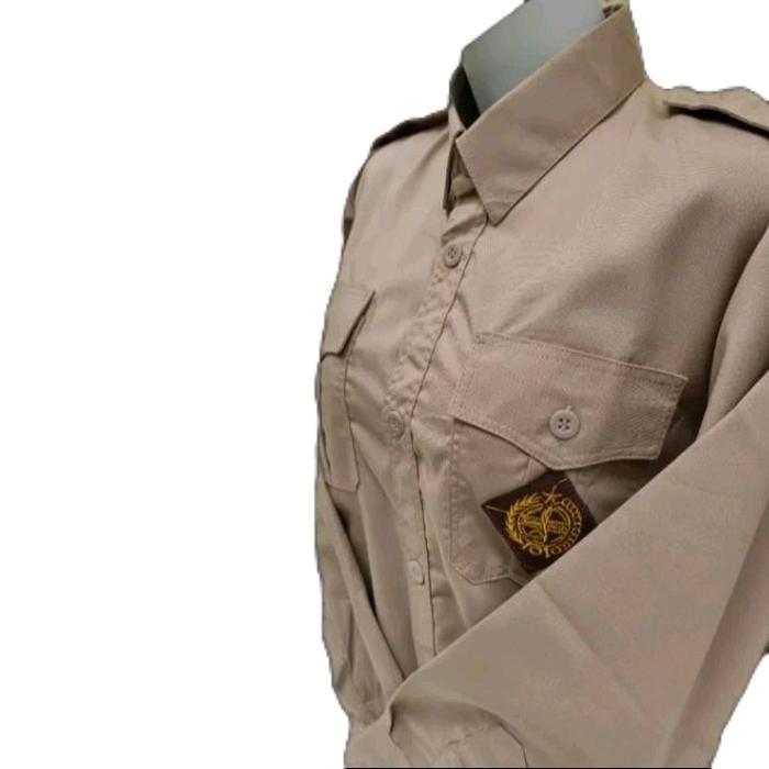 baju kemeja pramuka laki laki lengan panjang Amel uniform seragam sekolah SD SMP SMU kain oxford