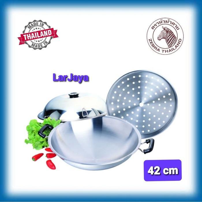 ZEBRA CHINESE WOK 42 cm Stainless SUS 304 | Wajan/KUALI 42 cm SUS 304