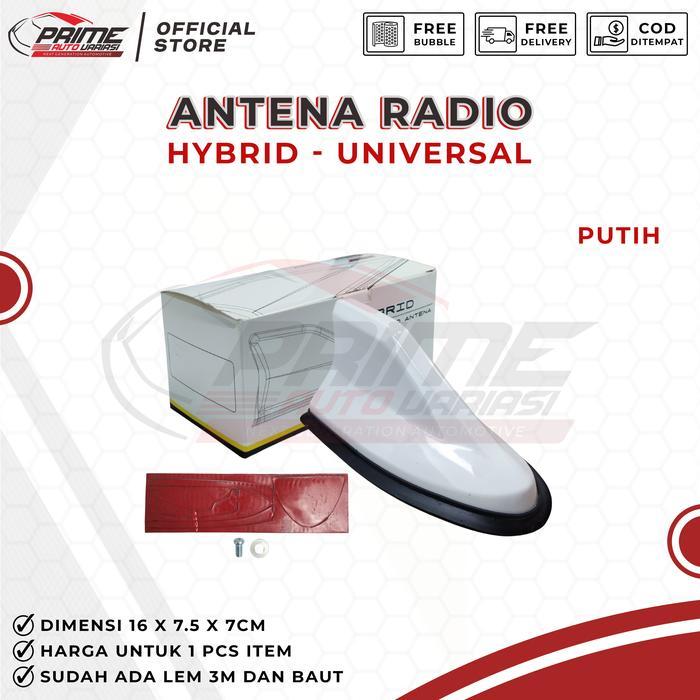 SALE Antena Radio Sirip Hiu Hybrid JS Racing / Hybrid JS Racing Putih ORIGINAL