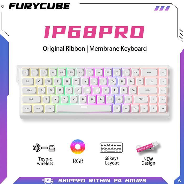 furycube IP68PRO Keyboard Mekanis 68 Tombol RGB