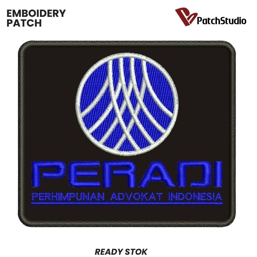 PATCH BORDIR LOGO PERADI PERHIMPUNAN ADVOKAT INDONESIA AKSESORIS EMBLEM EMBROIDERY | STUDIO-276