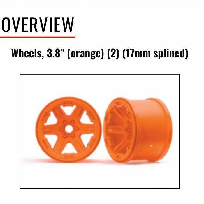 Traxxas wheels 3.8" 17mm Ban Velg Erevo Summit RC Monster Truck 8671A