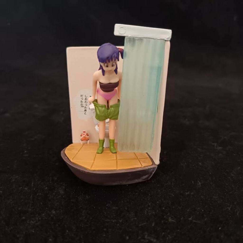 9cm Dragon Ball Figure Funny Bulma Figure Bulma Figure Bulma Toilet Scene Statue Model Doll