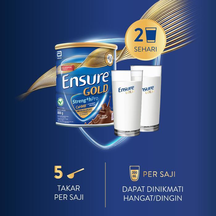 TERLARIS Ensure Gold Rasa Coklat 1x800g - Nutrisi Dewasa & Lansia