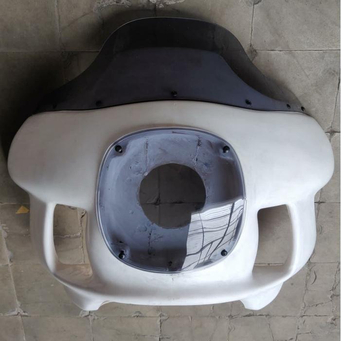 Windshield and cover headlamp fxr fairing