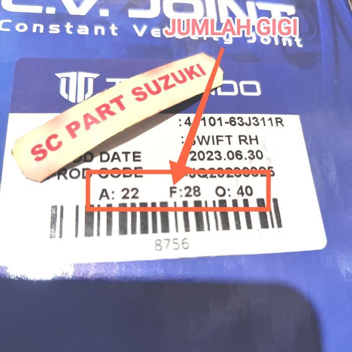 As roda cv joint dalam suzuki swift kanan trv newt