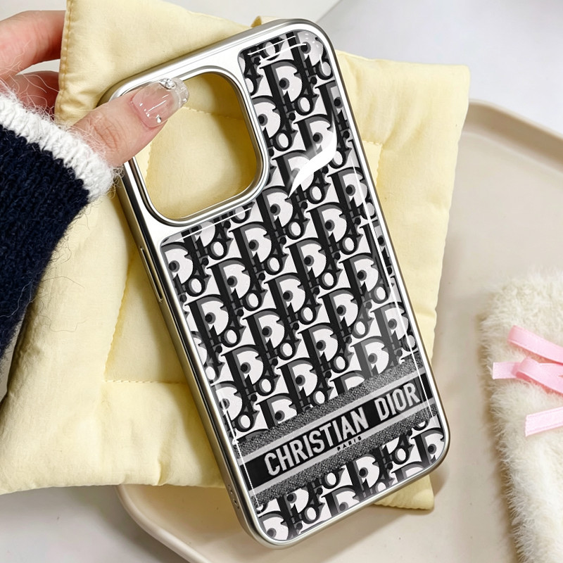 case for iPhone xr 11 12 13 14 15 16 17 pro max plus air back cover dior pattern tpu case handphone 