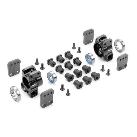 350912 XRAY XRAY XB8 Alu Rear Uprights - Multi-Adjustable - Set