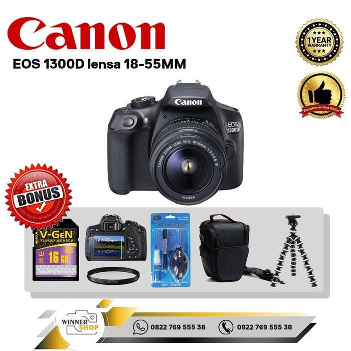 Dslr Canon Eos1300D Ef-S 18-55 Iii Kit 18 Megapixels Camera Eos 1300 D Terbaru 
