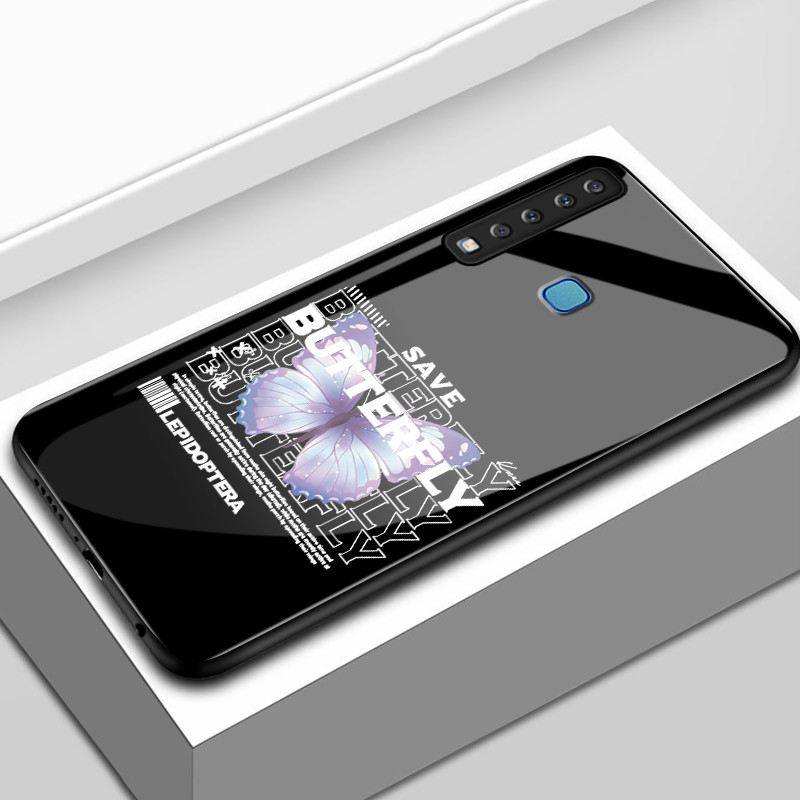 Casing Hp Untuk Samsung A9 2018 A8+ 2018 A8 2018 Case Casing pola kupu-kupu petir biru Kasing HP Kes