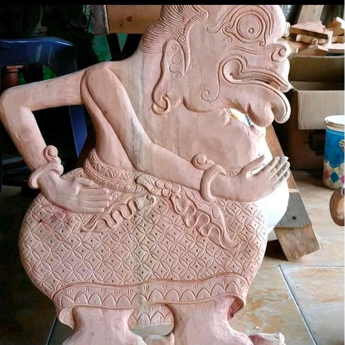 TERLARIS Blawong wayang motif Bagong,Blawong wayang Bagong,mentahan