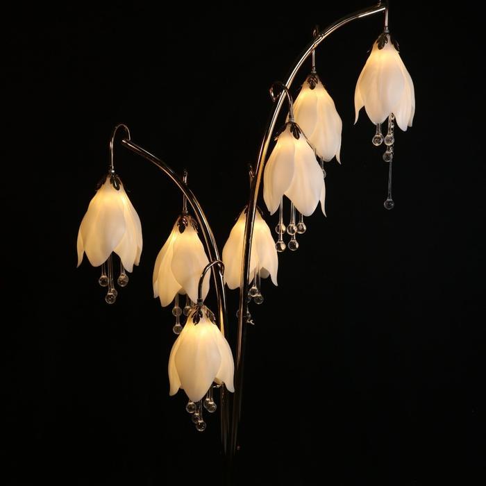 Lampu Standing Dekorasi Wedding Standing Led Tulip Crystal Lampu Hias Dekorasi Pelaminan Wedding