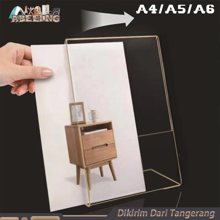 Display Menu Akrilik Stand Menu Akrilik Tempat Brosur Akrilik Brosur Ukuran A4 A5 A6
