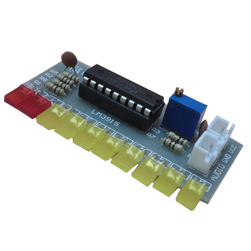 ELITELM3915 AUDIO LEVEL INDICATOR DIY KIT 10 LED SOUND AUDIO SPECTRUM ANALYZER LEVEL INDICATOR KIT