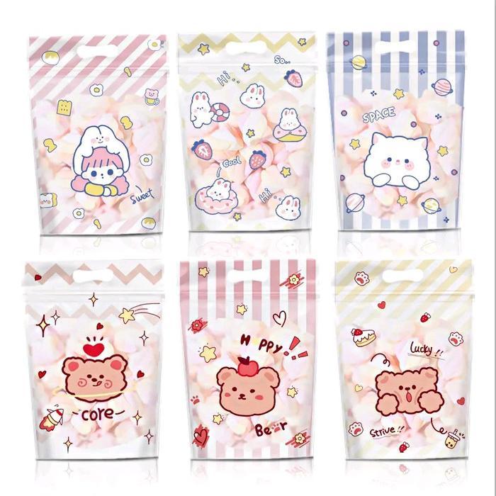 Standing Pouch Plastik Kemasan Cookies Kue Ziplock Bag Karakter Plastik Kitchenware
