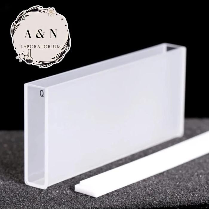 Quartz Cuvette With Lid(100Mm)/Quartz / Kuvet 10 Cm Kuarsa