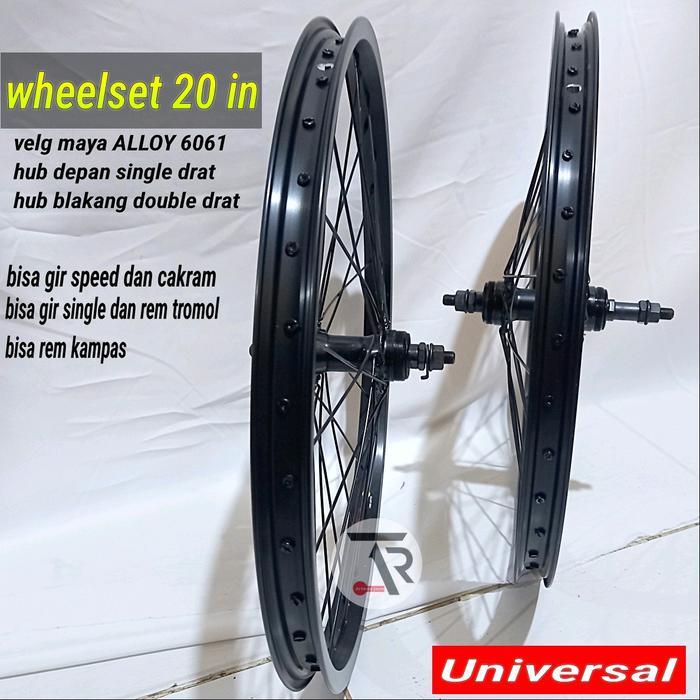 Premium Velg Sepeda 20 In Double Drat Bisa Cakram & Gir Single/Speed Untuk Semua Sepeda 20In