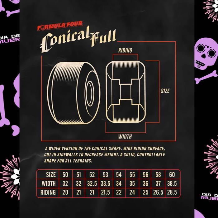 Spitfire F4 Conical Full 54Mm 99Duro Skateboard Wheels