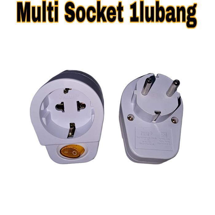 Legrand - Steker T Multi Socket 1/2/3/4 Lubang Dengan Switch Putih/Hitam Ber Sni Made In Indonesia