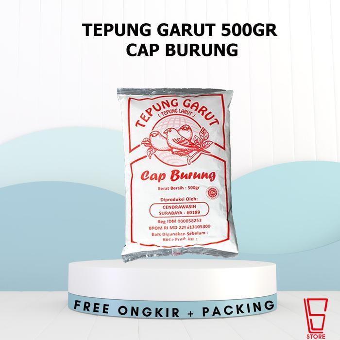TEPUNG GARUT CAP BURUNG 500gr / TEPUNG GARUT / TEPUNG LARUT