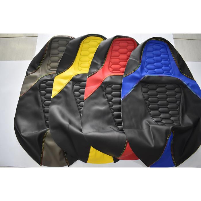 Jok Motor Kekinian Kulit Jok Sarung Cover Variasi Sarang Tawon Timbul Motor Vario Beat Scoopy Nmax