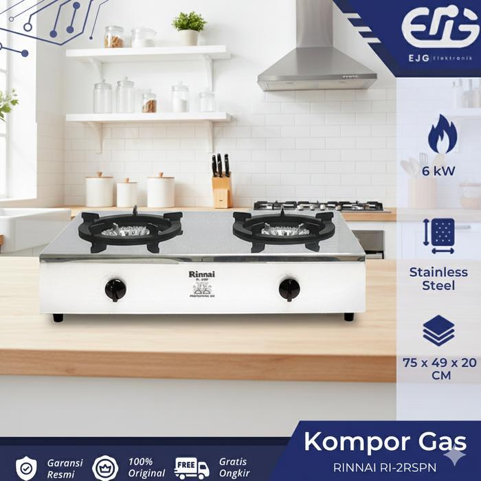 RINNAI RI-2RSP KOMPOR GAS 2 TUNGKU RI 2 RSP - Spesifikasi