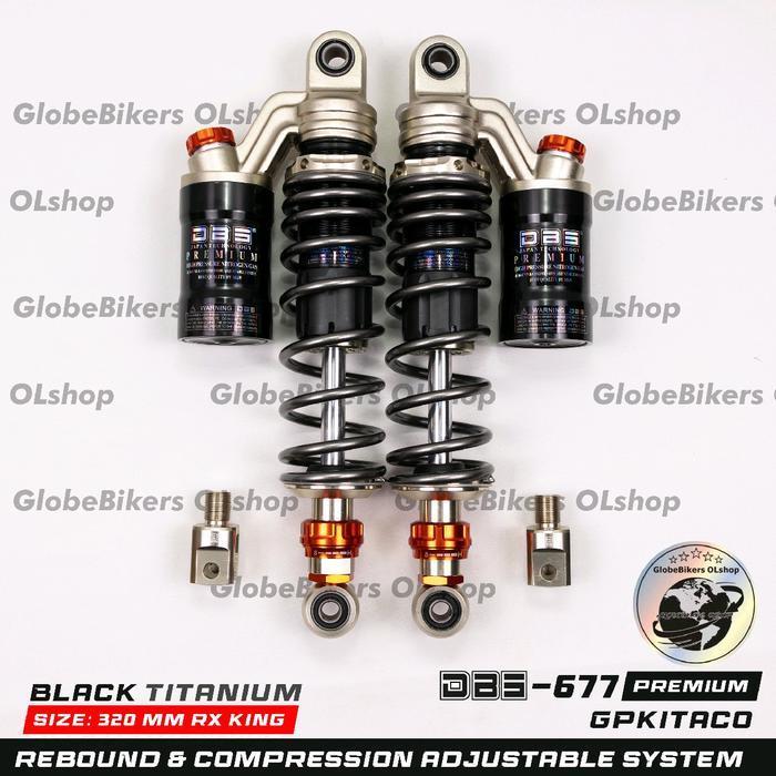 Shock DBS Premium-677 GP Kitaco Series Klik Rebound Bebek Rx King Supra Karisma Revo Verza W175 Jupi