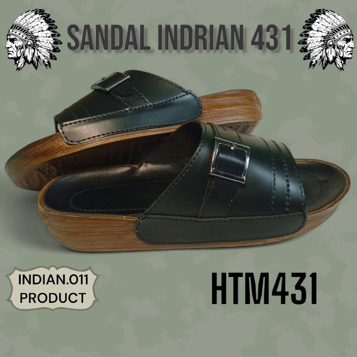 sandal kulit sandal indian sandal indrian pria asli original sandal murah sandal selop model 401