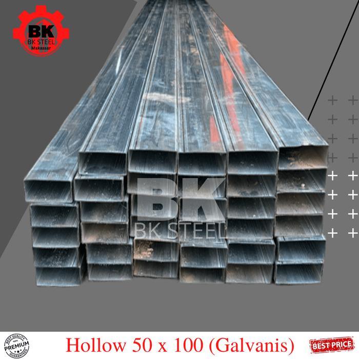 Besi Hollow 50 x 100 Galvanis (1,8 mm)