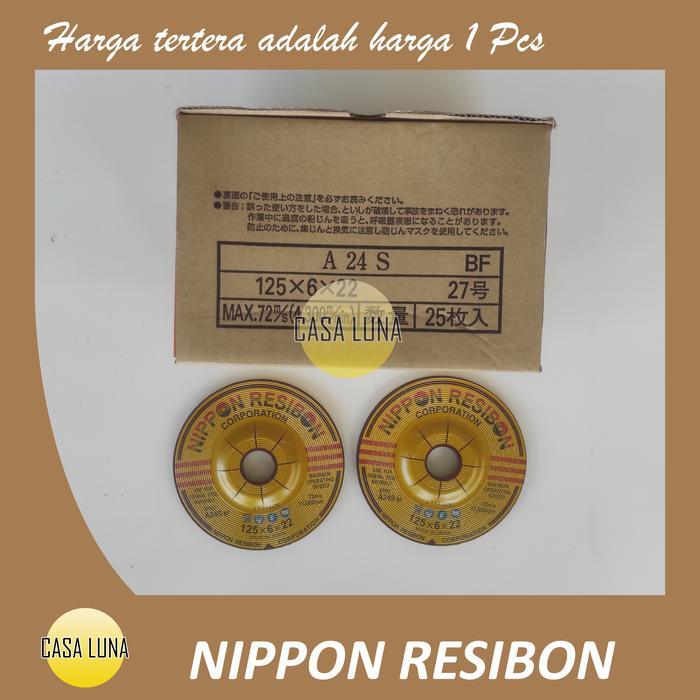 {COD} Batu Poles/Mata Gerinda Poles / Grinding Wheel Nippon Resibon 5"x6 mm
