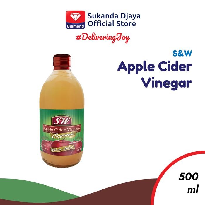 S&W Apple Cider Vinegar Organic 500ml - Cuka Apel