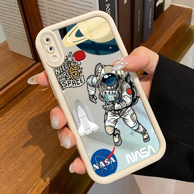 Casing Hp Samsung Galaxy A10s M01s A10 M30s M21 Case HP Casing pola Astronot Kesing Kasing cermin Ce