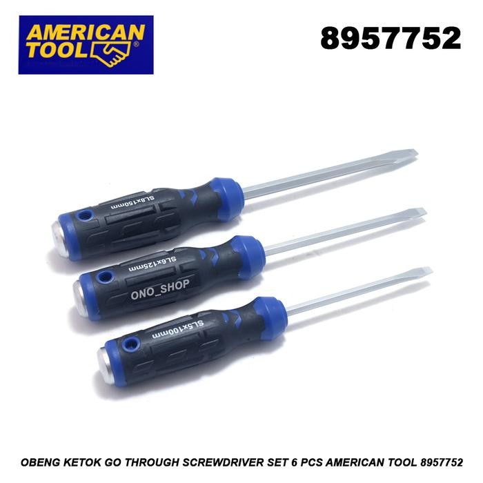 Terbaik Obeng Ketok Go Through Screwdriver Set 6 Pcs American Tool 8957752 Terlariss 