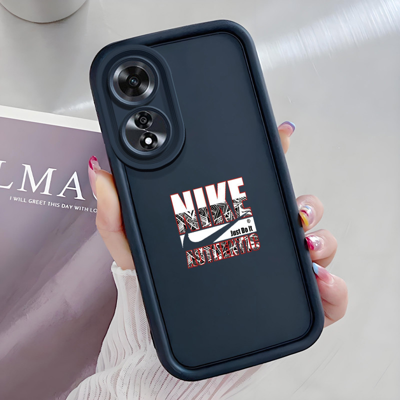 Casing Hp untuk OPPO A60 4G Hp Case Casing pola Sketsa wajah Kasing HP Cesing mata Kesing Silikon So