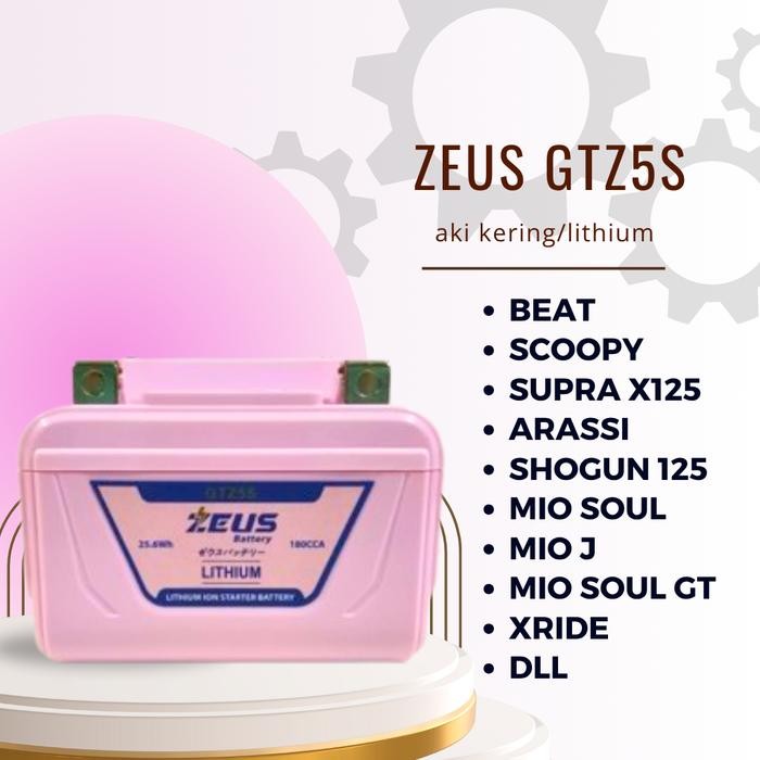 Aki Motor Vario 110/125 Lithium Zeus Gtz5S Original Zeus Battery