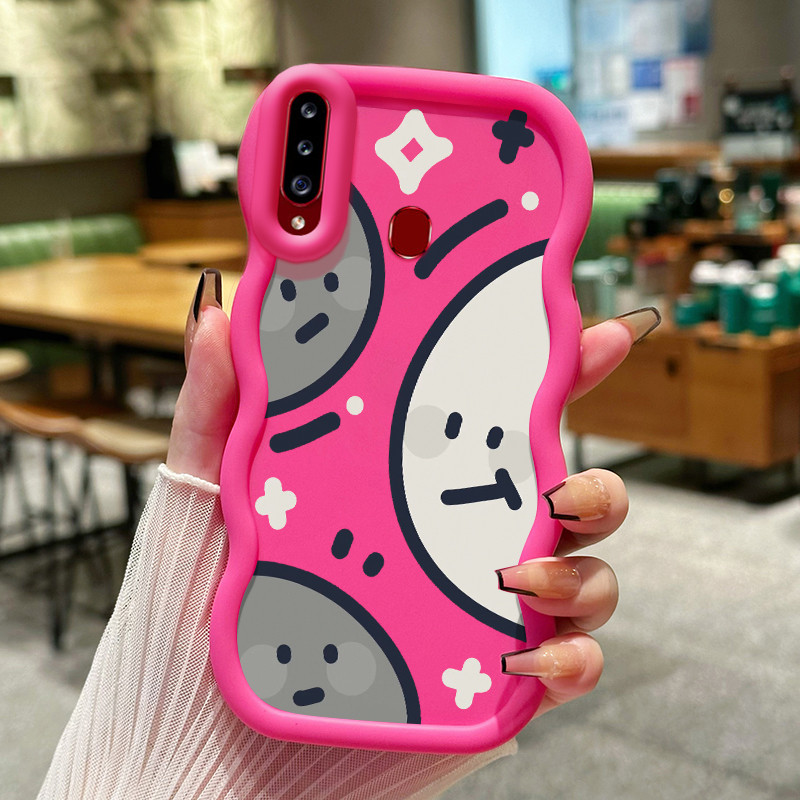 Casing Untuk Samsung A20s Case Casing Beruang yang rusak pola HP Cesing lunak Silikon Softcase Macar