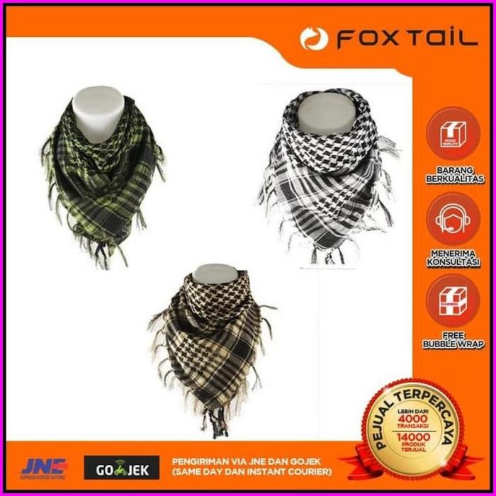 TERLARIS Shemagh soft Import Halus Sorban Keffiyeh Army Green READY STOCK