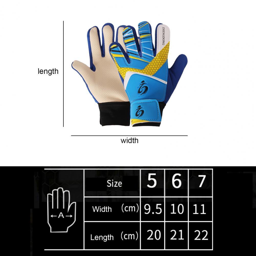 Kid's Soccer Goalkeeper Gloves Breathable Goalkeeper Gloves for Children 5-16 Years Old Soft Goalkee