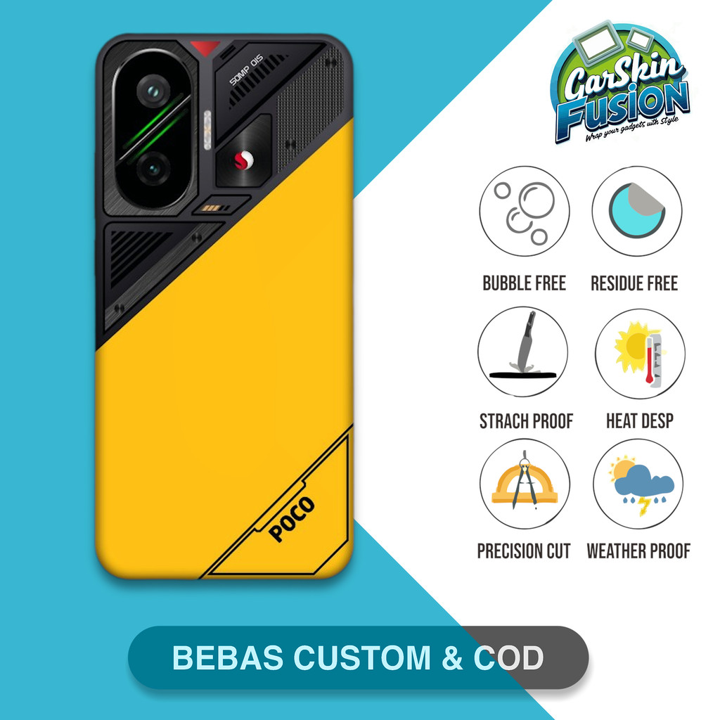 Garskin Skin Poco F7 Ori Anti-Scratch Protector Case | by Fusion Kode - a9G