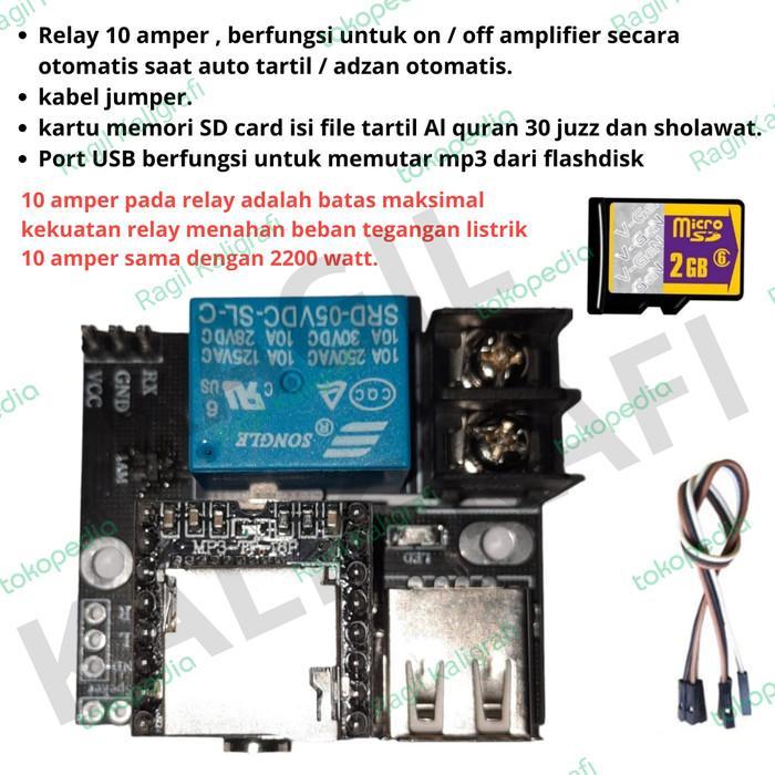 Modul MP3 KONTROLER JAM SHOLAT DIGITAL MODUL AUTO TARTIL KONTROLER JWS