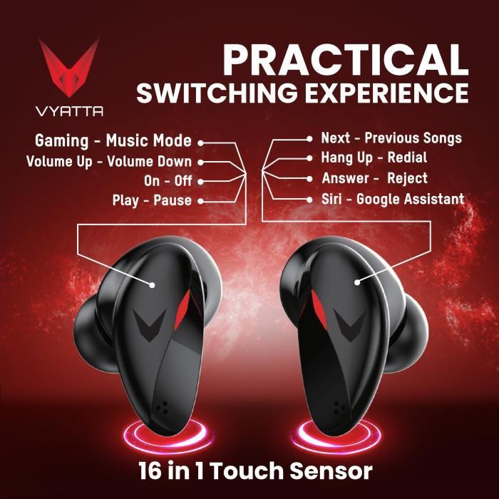 VYATTA AIRBOOM NANO G TWS BLUETOOTH HEADSET EARPHONE GAMING C