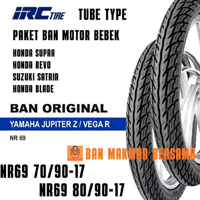 Paket Ban Motor Bebek IRC NR69 70/90 Ring17 NR69 80/90 Ring17 Tubetype