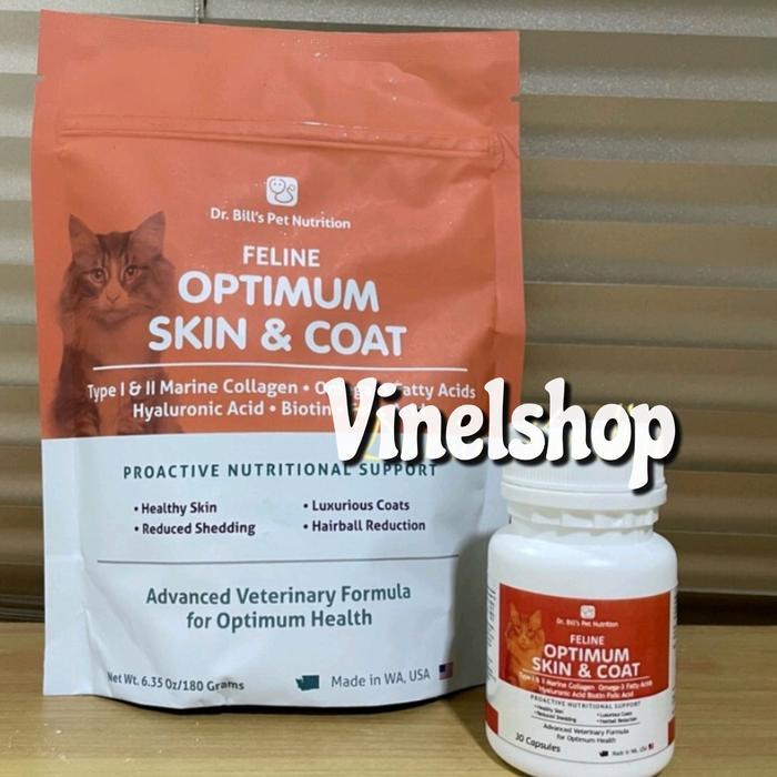 Dr Bills Optimum Skin And Coat Vitamin Bulu Kucing Anti Rontok
