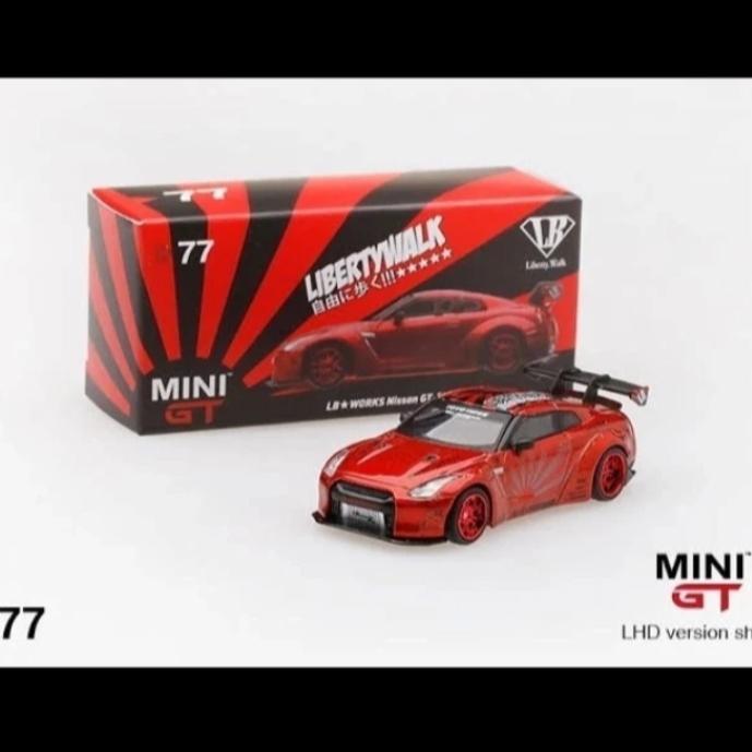 Mini GT 77 LBWK Nissan GTR R35 Candy red