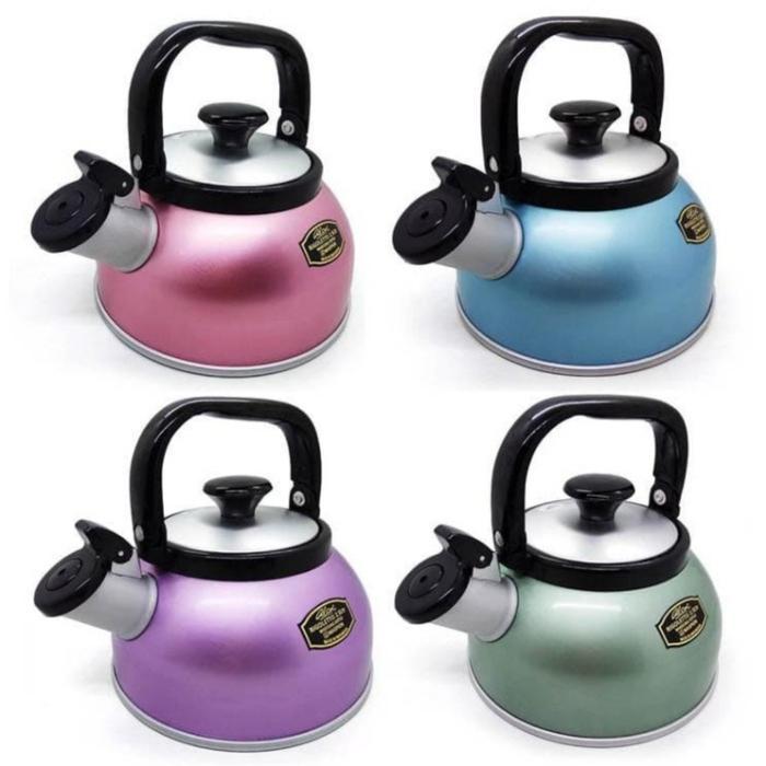 Teko Rigoletto Mikado Maspion 5 Liter Teko Ceret Bunyi Aluminium Biru