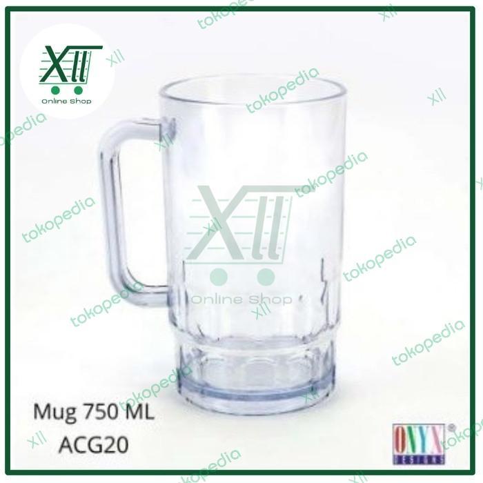 Onyx Acg20 Mug Glass Frosty Set 6 Pcs Gelas Mug Plastik 750 Ml
