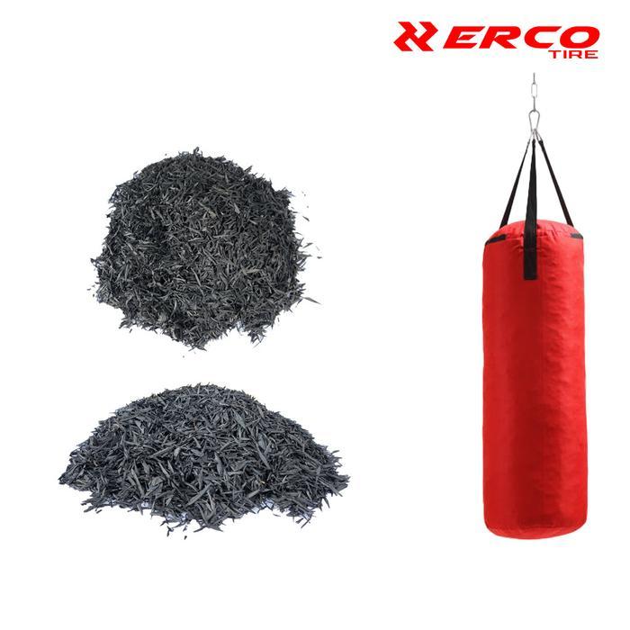 Isi Samsak Karet Vulkanisir, Isi Samsak Serbuk Karet Elastis, Bahan Isi Samsak Karet Serbuk