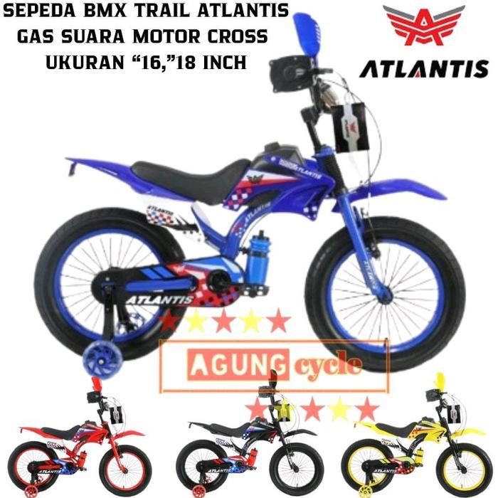 SEPEDA BMX 16 18 INCH ANAK TRAIL ATLANTIS GAS SUARA MOTOR CROSS SUSPENSION FRAME