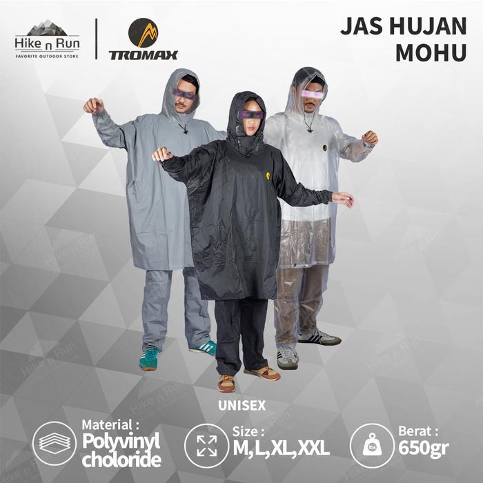 Jas Hujan Poncho Tromax Raincoat Mohu