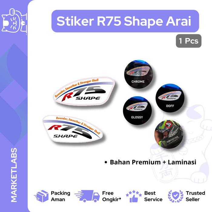 ORIGINAL stiker helm r75 shape arai READY STOCK